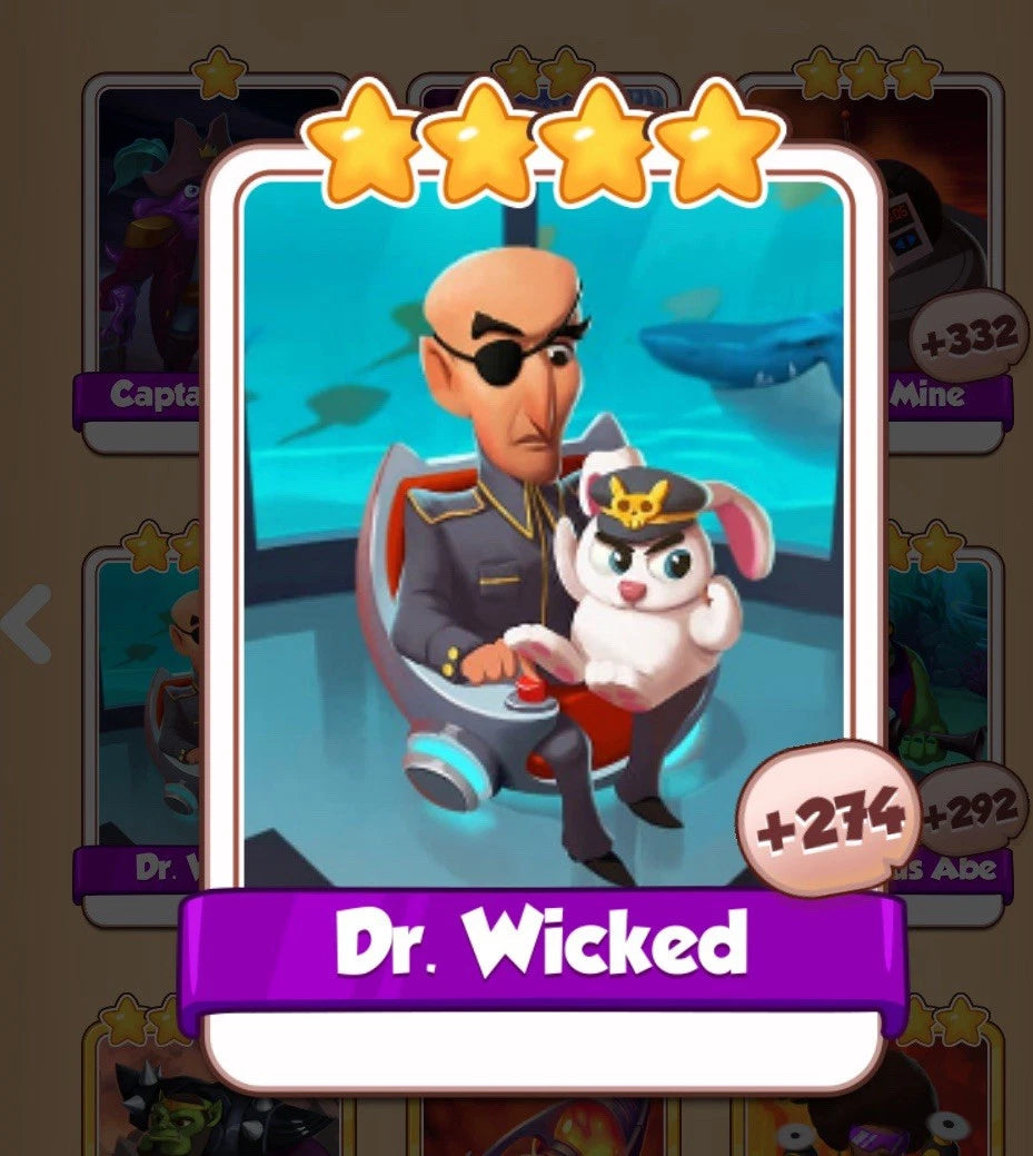 coin master Dr. wicked card