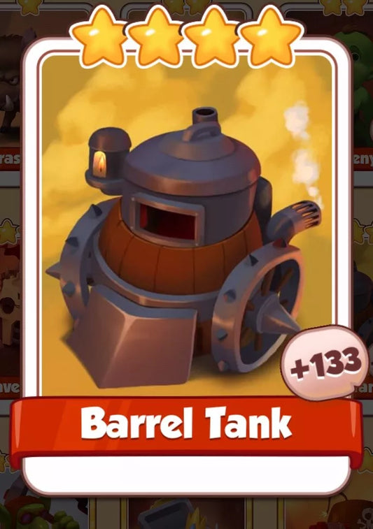 coin master Barrel Tank card